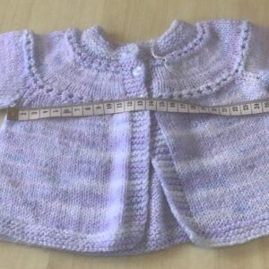 Blue white Acrylic Knitted Baby Jacket Size: Newborn to approx 3mths
