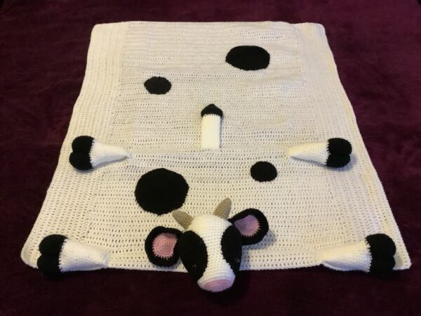 Animal Blankets - Black & White Cow, Monkey & Dog
