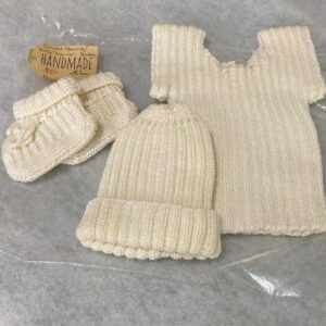 Singlet/Beanie/Booties Set - 100% Merino - Newborn