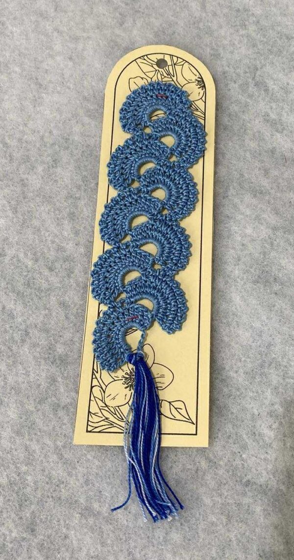 Blue Crochet Bookmarks