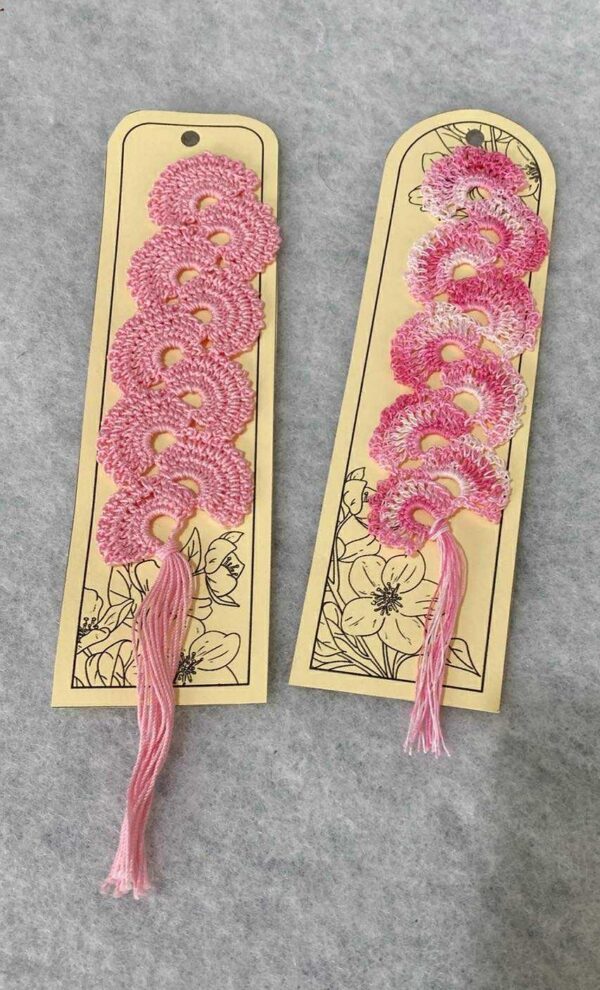 Pink Crochet Bookmarks