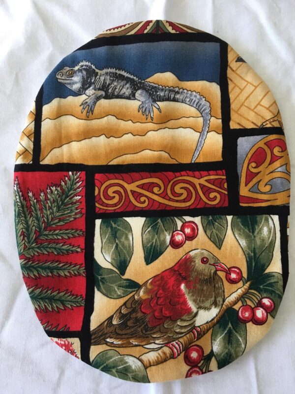 Stoma pouch cover "Kiwiana" Silver Fern, Koru, Kiwi, Paua, Birds patterns - Stretchy Material