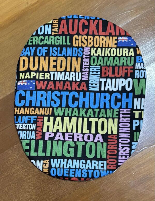 Stoma pouch cover "Kiwiana" Silver Fern, Koru, Kiwi, Paua, Birds patterns - Stretchy Material