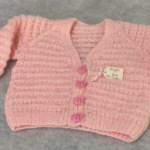 Pink Jacket - fits Newborn - 3 months - Acrylic