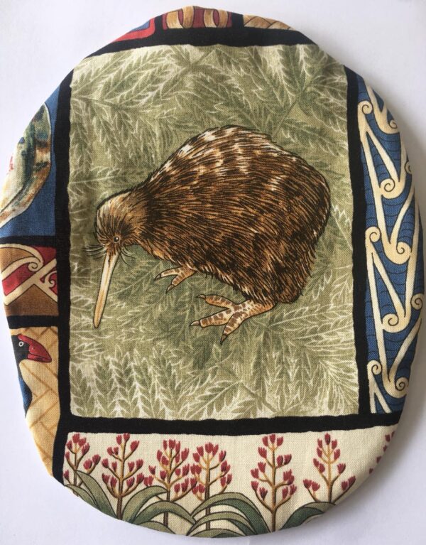 Stoma pouch cover "Kiwiana" Silver Fern, Koru, Kiwi, Paua, Birds patterns - Stretchy Material